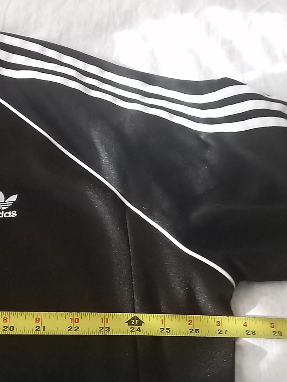 adidas Black Track Jacket with White Stripes 3XL